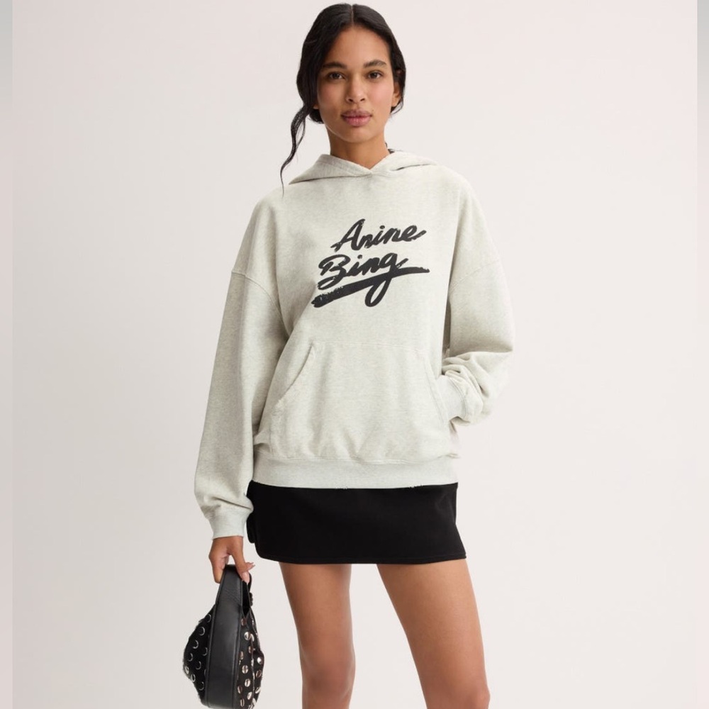 Anine Bing Harvey Signature Hooded Sweatshirt